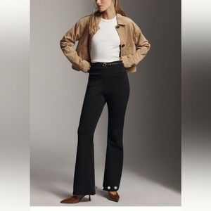 Anthropologie Black Flare Knit Pants - NWT